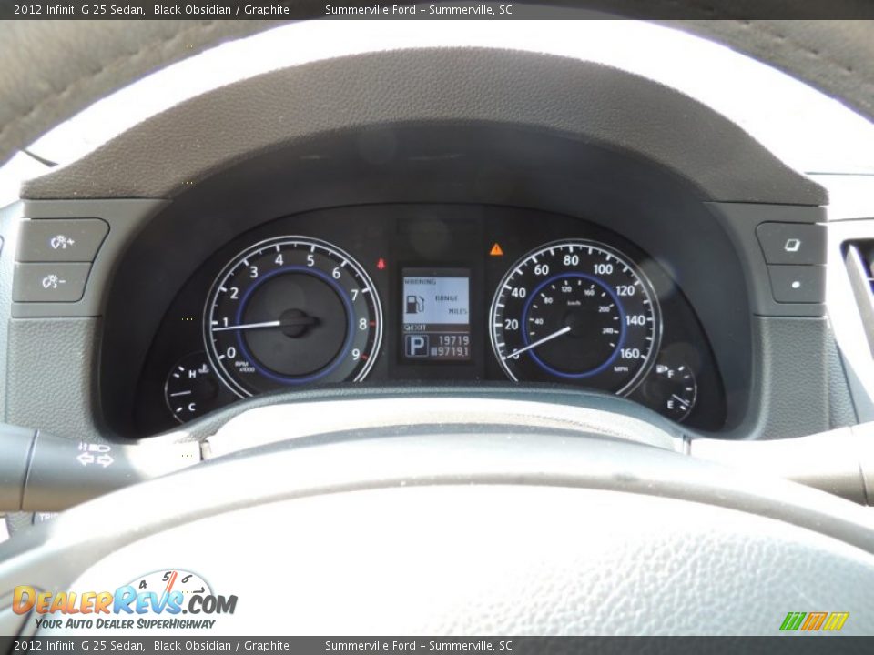 2012 Infiniti G 25 Sedan Black Obsidian / Graphite Photo #23