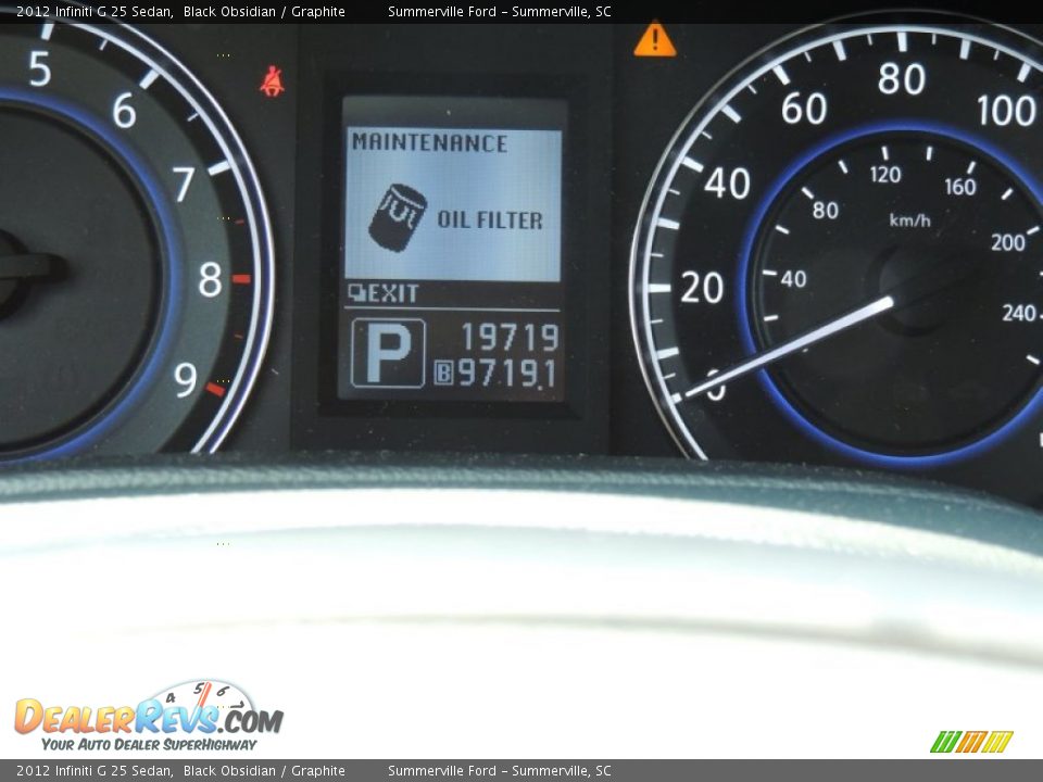 2012 Infiniti G 25 Sedan Black Obsidian / Graphite Photo #24