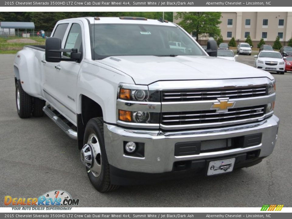 2015 Chevrolet Silverado 3500HD LTZ Crew Cab Dual Rear Wheel 4x4 Summit White / Jet Black/Dark Ash Photo #1