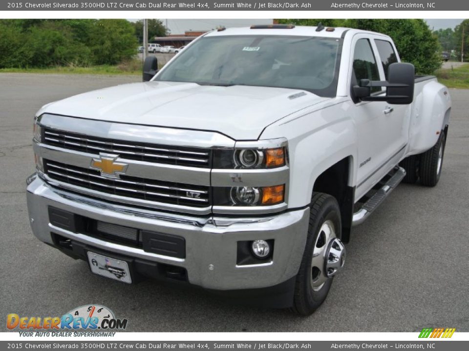 2015 Chevrolet Silverado 3500HD LTZ Crew Cab Dual Rear Wheel 4x4 Summit White / Jet Black/Dark Ash Photo #2