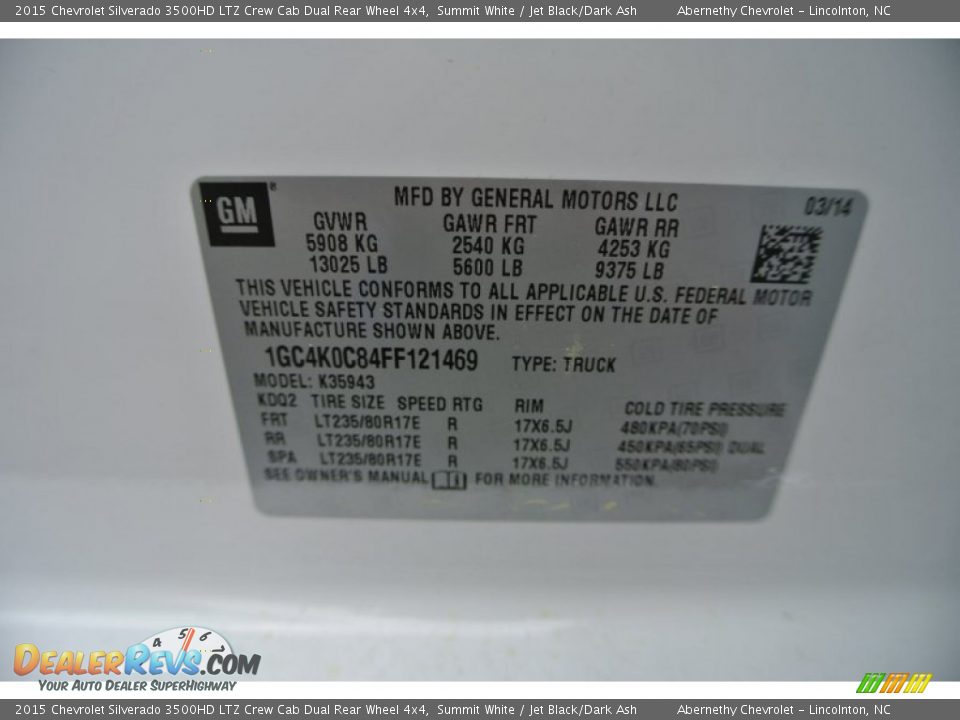 2015 Chevrolet Silverado 3500HD LTZ Crew Cab Dual Rear Wheel 4x4 Summit White / Jet Black/Dark Ash Photo #7