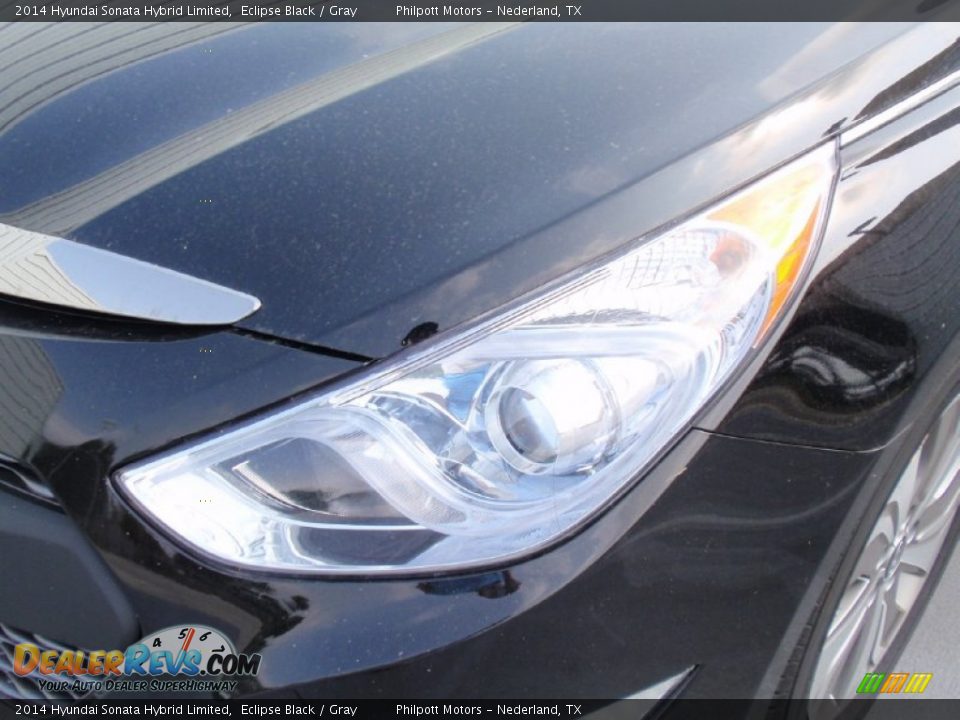 2014 Hyundai Sonata Hybrid Limited Eclipse Black / Gray Photo #9