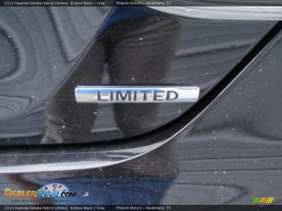 2014 Hyundai Sonata Hybrid Limited Eclipse Black / Gray Photo #15