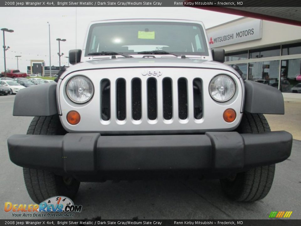2008 Jeep Wrangler X 4x4 Bright Silver Metallic / Dark Slate Gray/Medium Slate Gray Photo #2