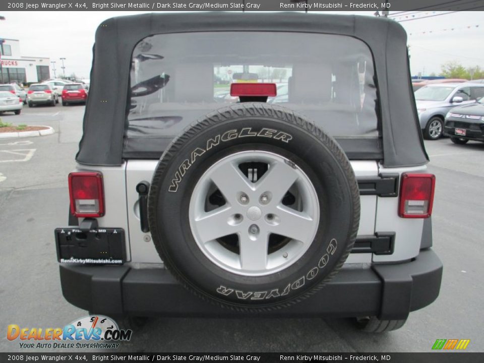 2008 Jeep Wrangler X 4x4 Bright Silver Metallic / Dark Slate Gray/Medium Slate Gray Photo #6