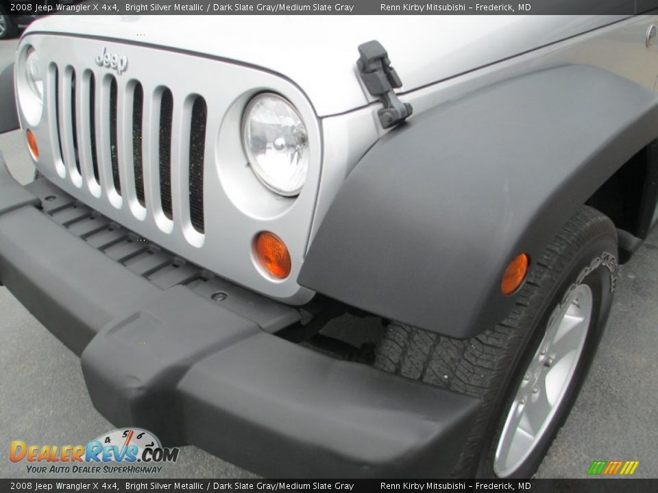 2008 Jeep Wrangler X 4x4 Bright Silver Metallic / Dark Slate Gray/Medium Slate Gray Photo #10