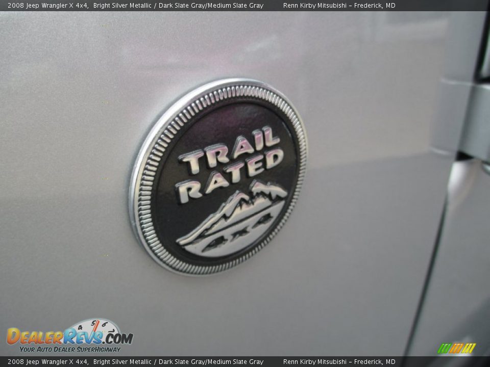 2008 Jeep Wrangler X 4x4 Bright Silver Metallic / Dark Slate Gray/Medium Slate Gray Photo #11