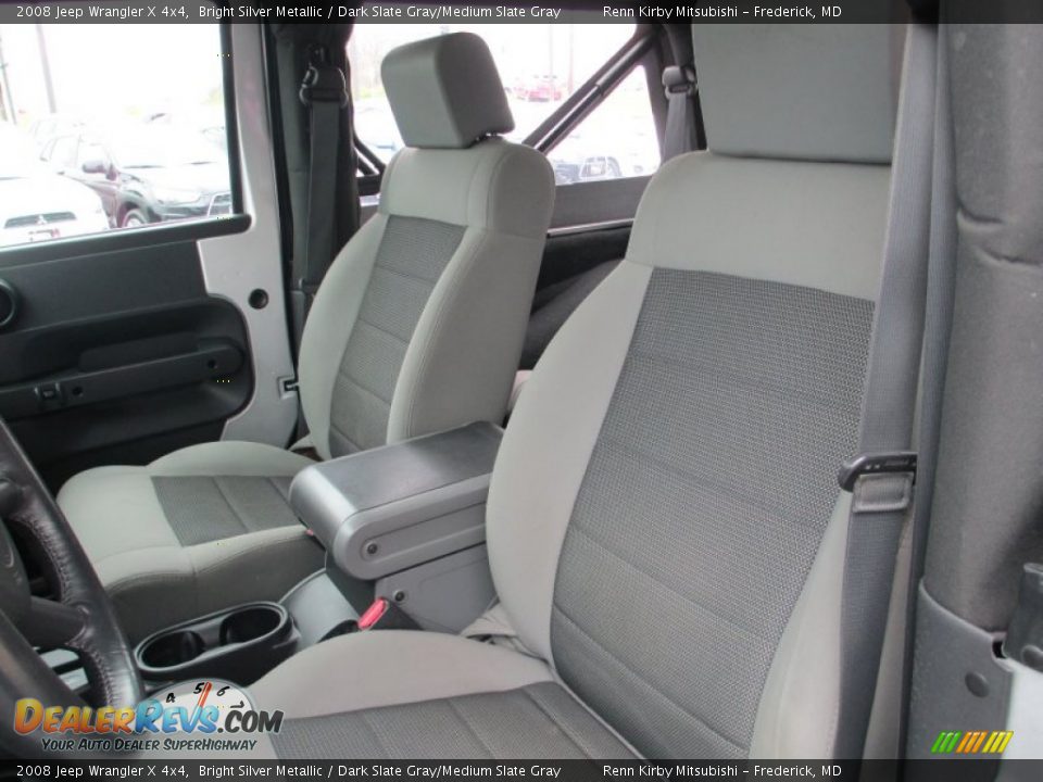 2008 Jeep Wrangler X 4x4 Bright Silver Metallic / Dark Slate Gray/Medium Slate Gray Photo #12