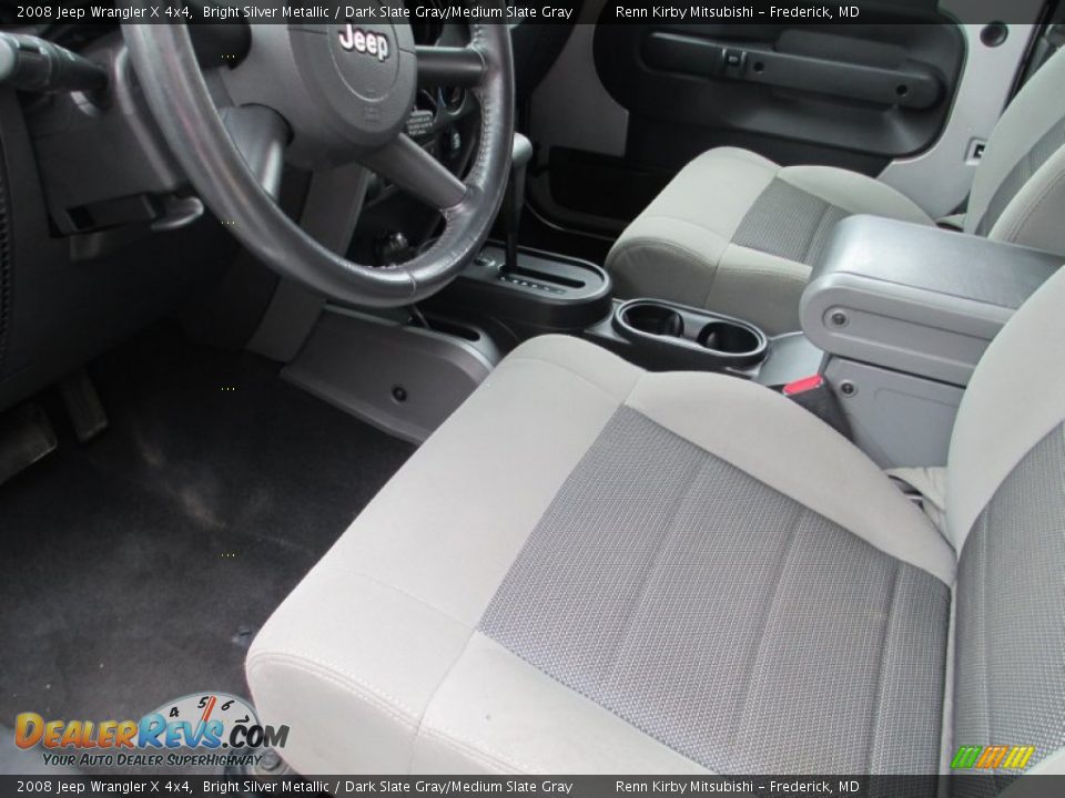2008 Jeep Wrangler X 4x4 Bright Silver Metallic / Dark Slate Gray/Medium Slate Gray Photo #13