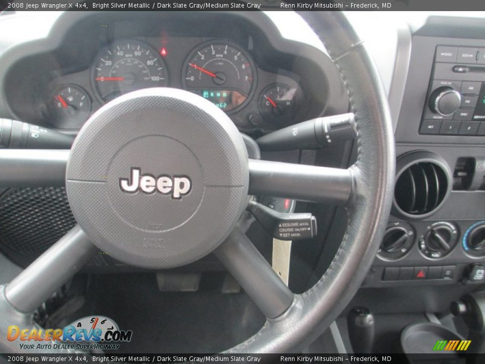 2008 Jeep Wrangler X 4x4 Bright Silver Metallic / Dark Slate Gray/Medium Slate Gray Photo #20