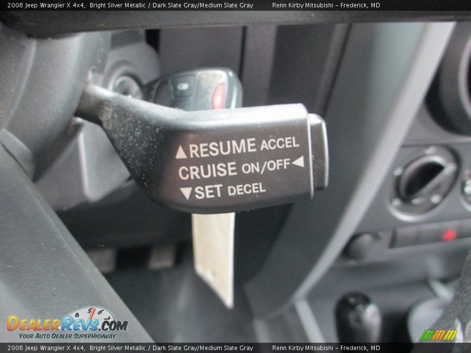 2008 Jeep Wrangler X 4x4 Bright Silver Metallic / Dark Slate Gray/Medium Slate Gray Photo #21