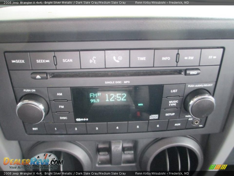 2008 Jeep Wrangler X 4x4 Bright Silver Metallic / Dark Slate Gray/Medium Slate Gray Photo #23