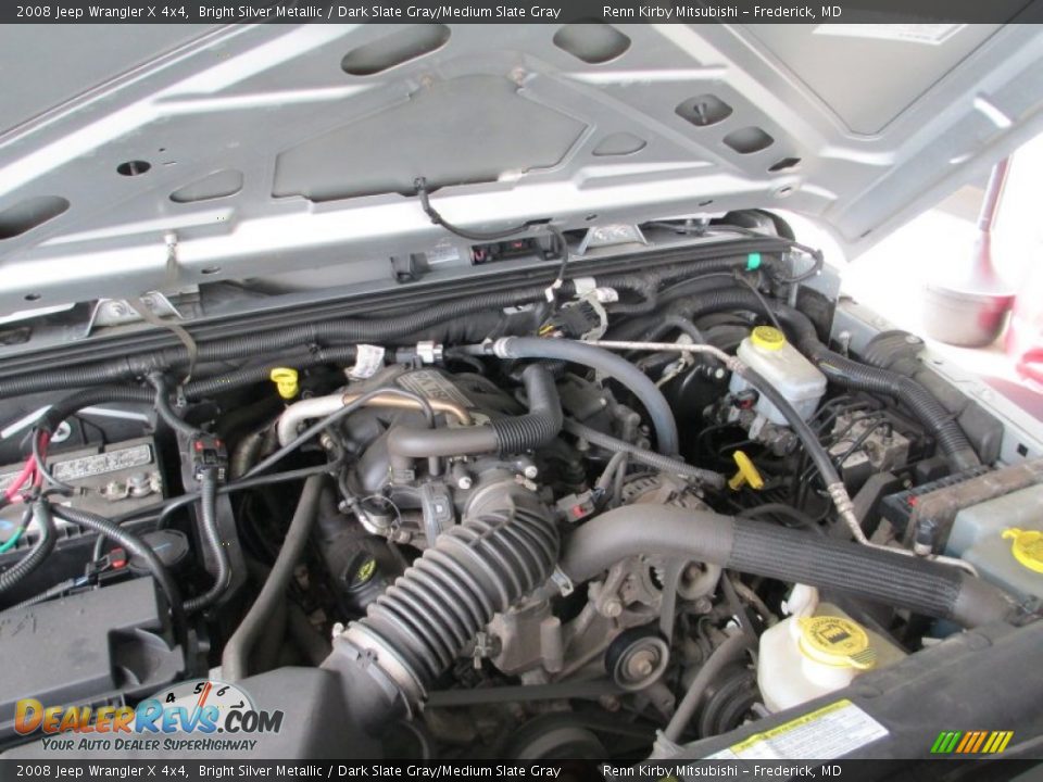2008 Jeep Wrangler X 4x4 Bright Silver Metallic / Dark Slate Gray/Medium Slate Gray Photo #36