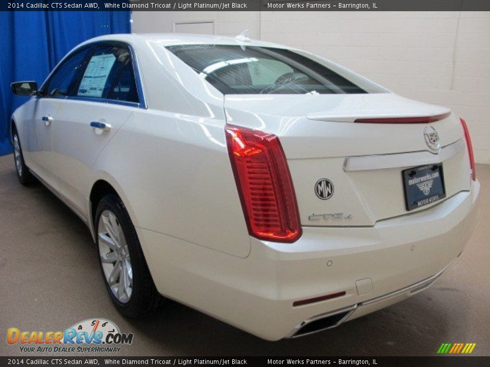 2014 Cadillac CTS Sedan AWD White Diamond Tricoat / Light Platinum/Jet Black Photo #5