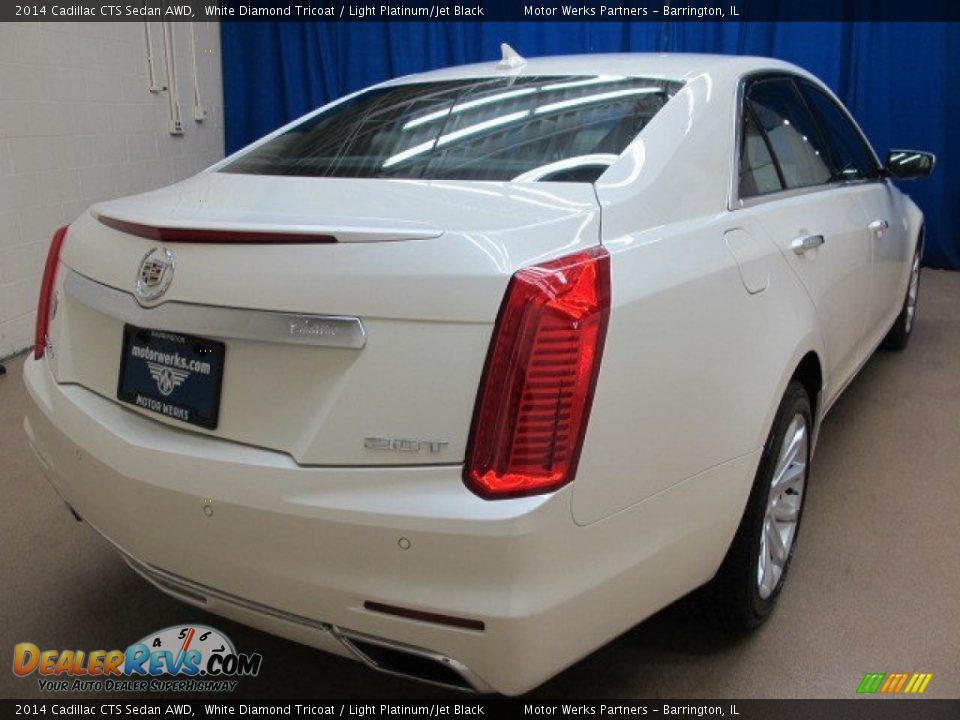 2014 Cadillac CTS Sedan AWD White Diamond Tricoat / Light Platinum/Jet Black Photo #7