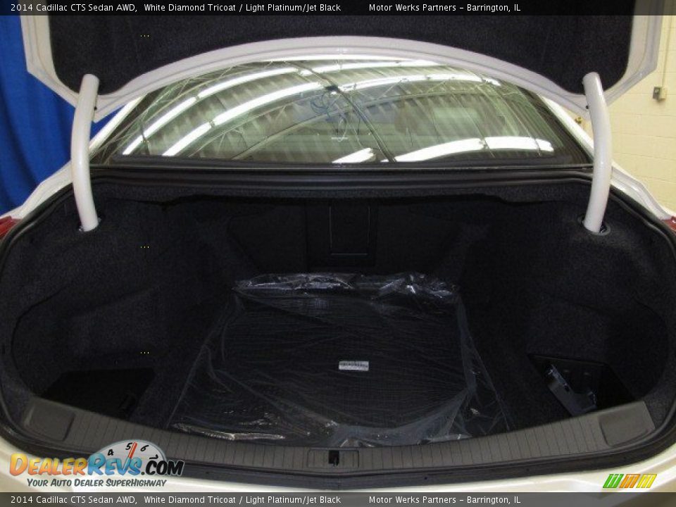 2014 Cadillac CTS Sedan AWD White Diamond Tricoat / Light Platinum/Jet Black Photo #9