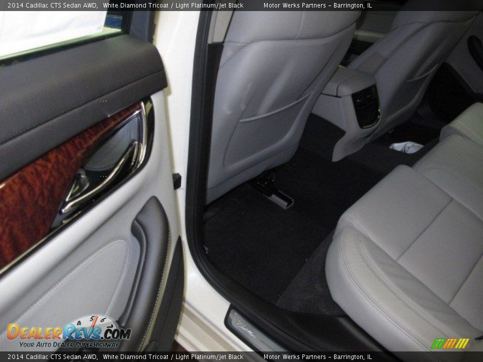 2014 Cadillac CTS Sedan AWD White Diamond Tricoat / Light Platinum/Jet Black Photo #13