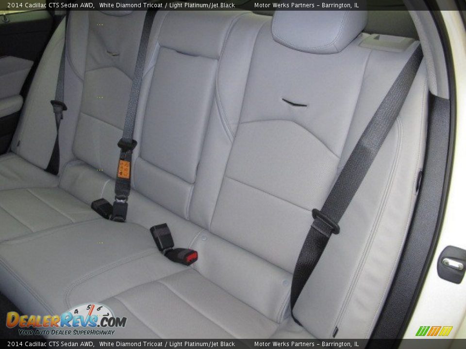 2014 Cadillac CTS Sedan AWD White Diamond Tricoat / Light Platinum/Jet Black Photo #14