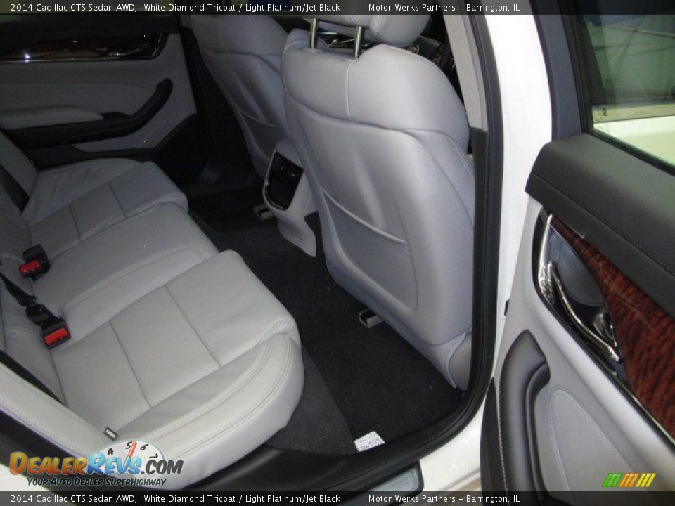 2014 Cadillac CTS Sedan AWD White Diamond Tricoat / Light Platinum/Jet Black Photo #15