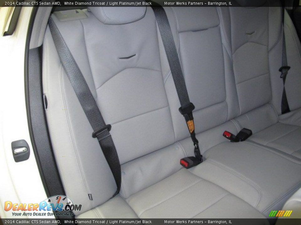 2014 Cadillac CTS Sedan AWD White Diamond Tricoat / Light Platinum/Jet Black Photo #16