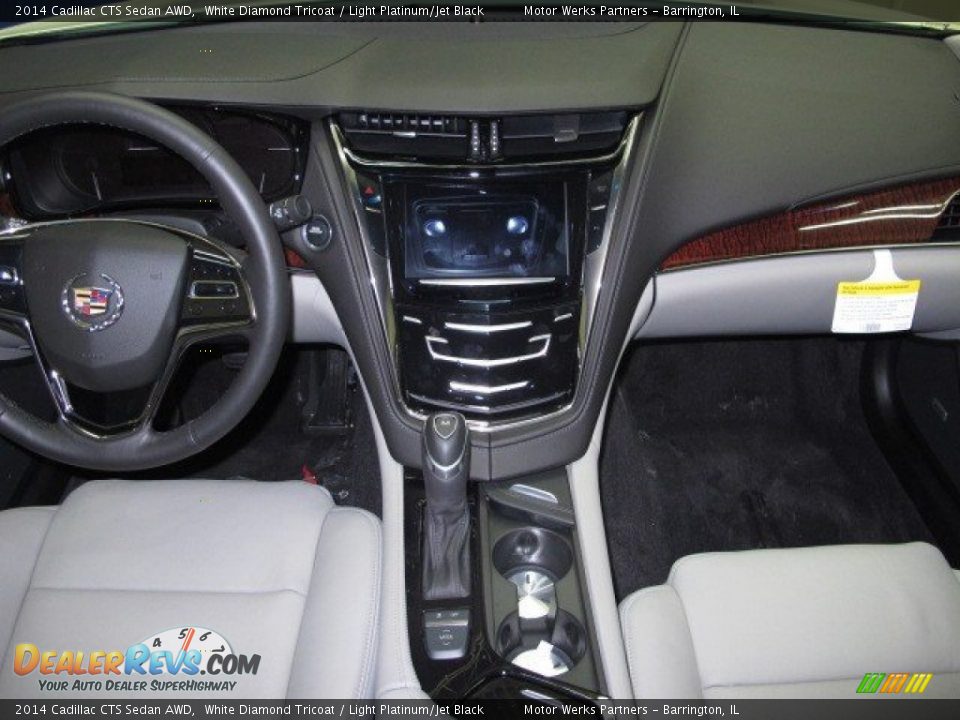 2014 Cadillac CTS Sedan AWD White Diamond Tricoat / Light Platinum/Jet Black Photo #20
