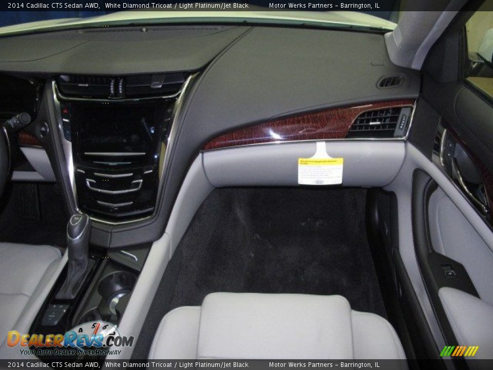 2014 Cadillac CTS Sedan AWD White Diamond Tricoat / Light Platinum/Jet Black Photo #21