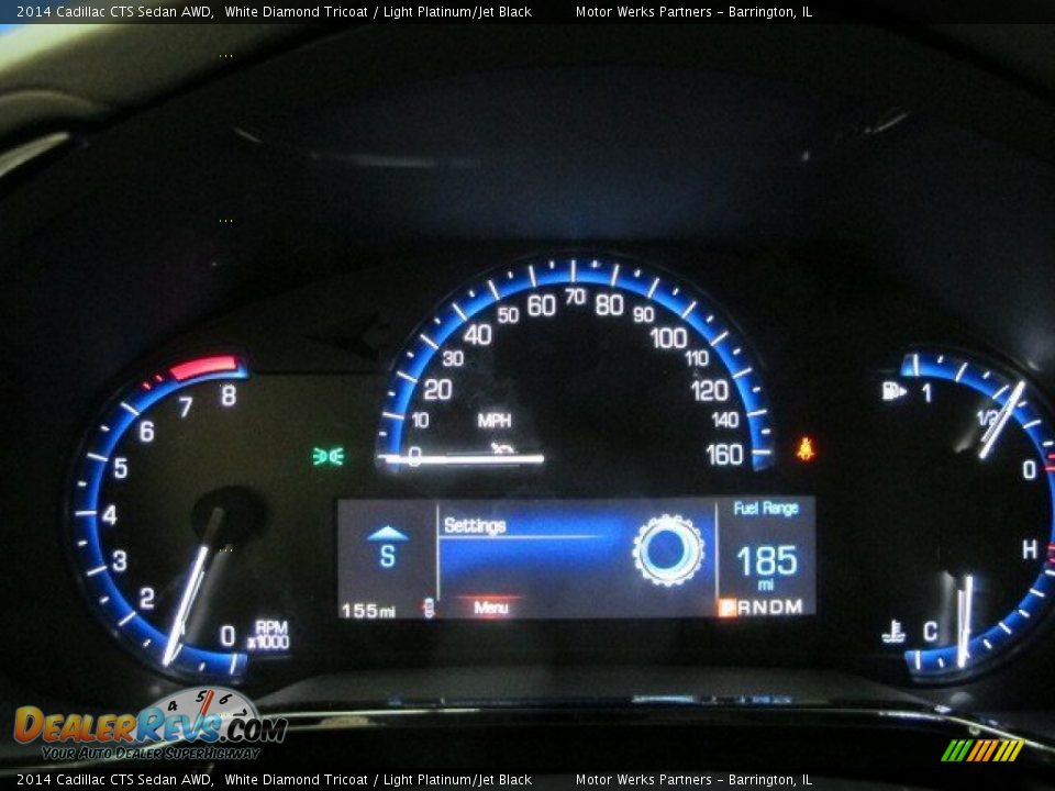 2014 Cadillac CTS Sedan AWD White Diamond Tricoat / Light Platinum/Jet Black Photo #22