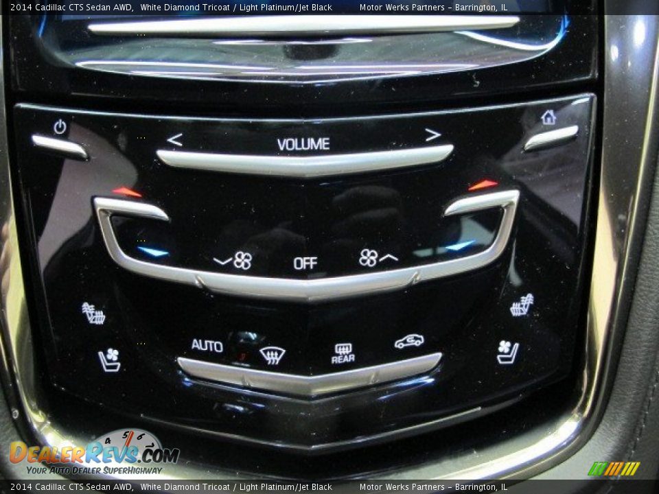 2014 Cadillac CTS Sedan AWD White Diamond Tricoat / Light Platinum/Jet Black Photo #25