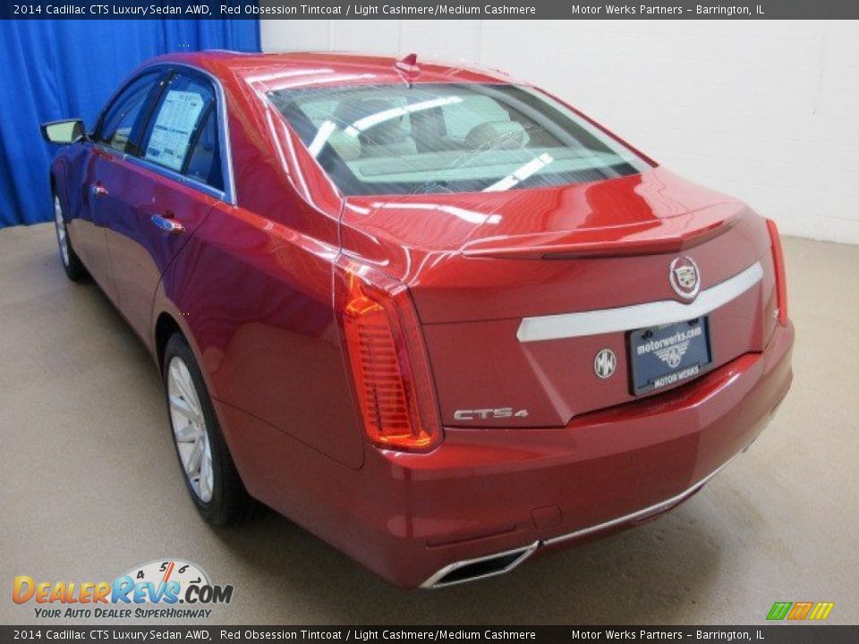 2014 Cadillac CTS Luxury Sedan AWD Red Obsession Tintcoat / Light Cashmere/Medium Cashmere Photo #5