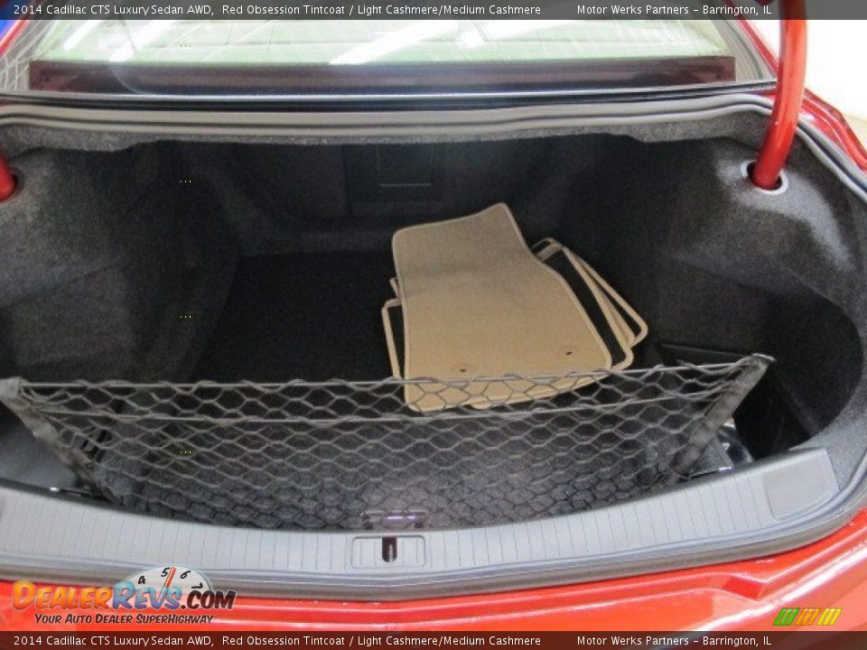 2014 Cadillac CTS Luxury Sedan AWD Red Obsession Tintcoat / Light Cashmere/Medium Cashmere Photo #9