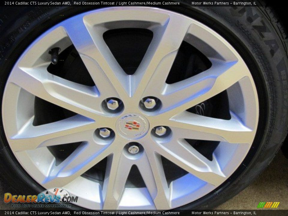2014 Cadillac CTS Luxury Sedan AWD Red Obsession Tintcoat / Light Cashmere/Medium Cashmere Photo #11
