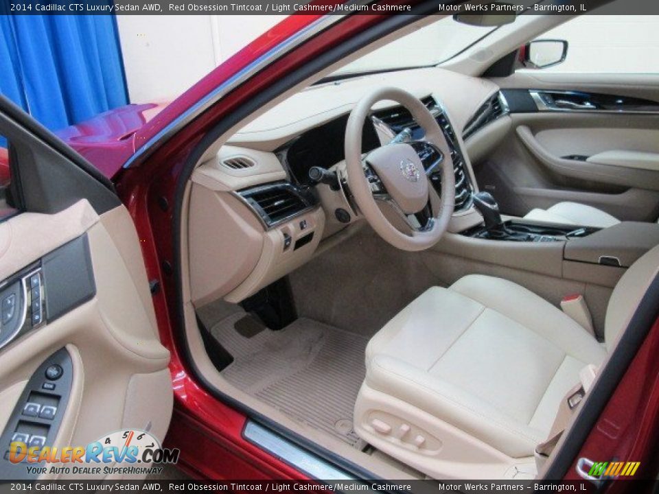 2014 Cadillac CTS Luxury Sedan AWD Red Obsession Tintcoat / Light Cashmere/Medium Cashmere Photo #12
