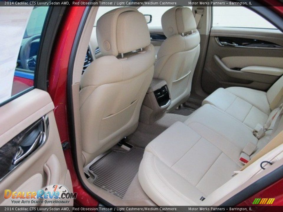2014 Cadillac CTS Luxury Sedan AWD Red Obsession Tintcoat / Light Cashmere/Medium Cashmere Photo #14