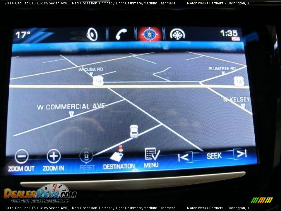 2014 Cadillac CTS Luxury Sedan AWD Red Obsession Tintcoat / Light Cashmere/Medium Cashmere Photo #17