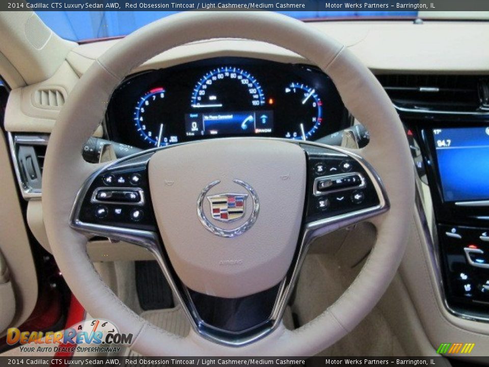 2014 Cadillac CTS Luxury Sedan AWD Red Obsession Tintcoat / Light Cashmere/Medium Cashmere Photo #21
