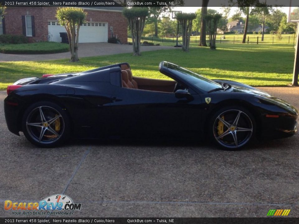2013 Ferrari 458 Spider Nero Pastello (Black) / Cuoio/Nero Photo #4