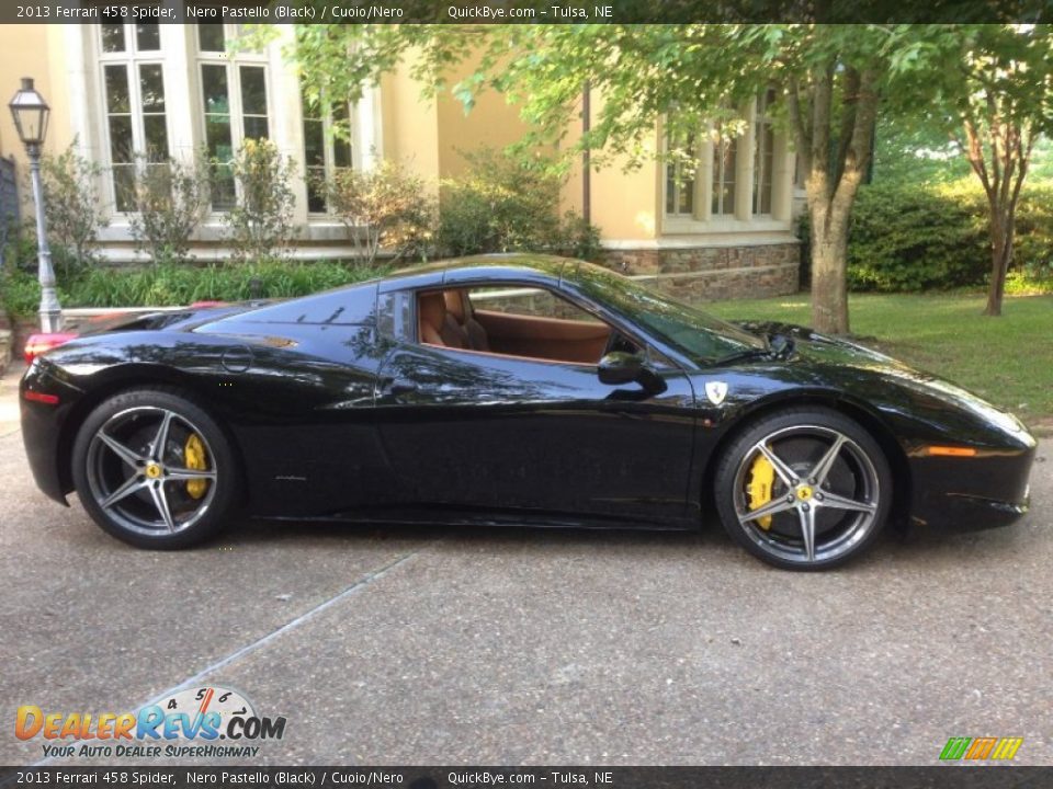 2013 Ferrari 458 Spider Nero Pastello (Black) / Cuoio/Nero Photo #5