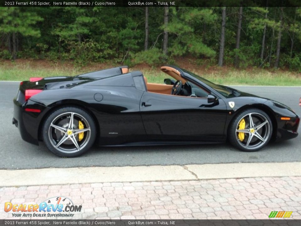 2013 Ferrari 458 Spider Nero Pastello (Black) / Cuoio/Nero Photo #6