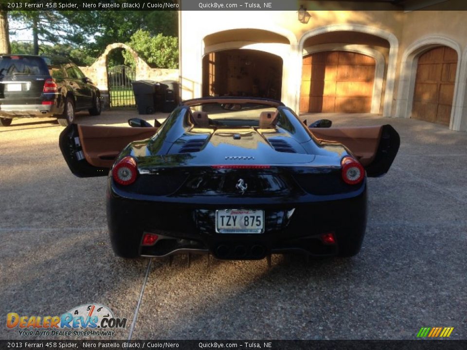 2013 Ferrari 458 Spider Nero Pastello (Black) / Cuoio/Nero Photo #8