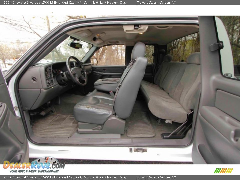 Medium Gray Interior - 2004 Chevrolet Silverado 1500 LS Extended Cab 4x4 Photo #15