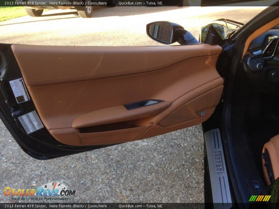 2013 Ferrari 458 Spider Nero Pastello (Black) / Cuoio/Nero Photo #9
