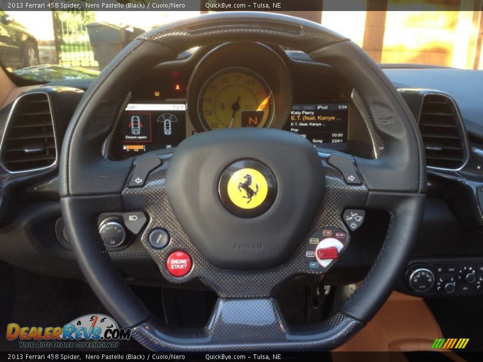 2013 Ferrari 458 Spider Nero Pastello (Black) / Cuoio/Nero Photo #10