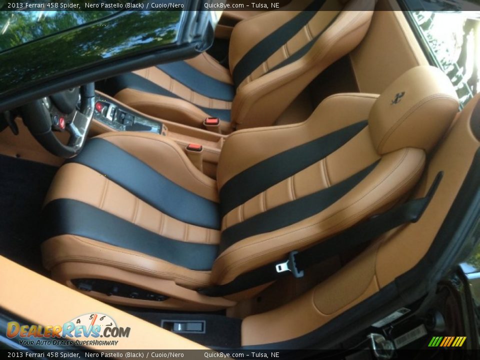 2013 Ferrari 458 Spider Nero Pastello (Black) / Cuoio/Nero Photo #12
