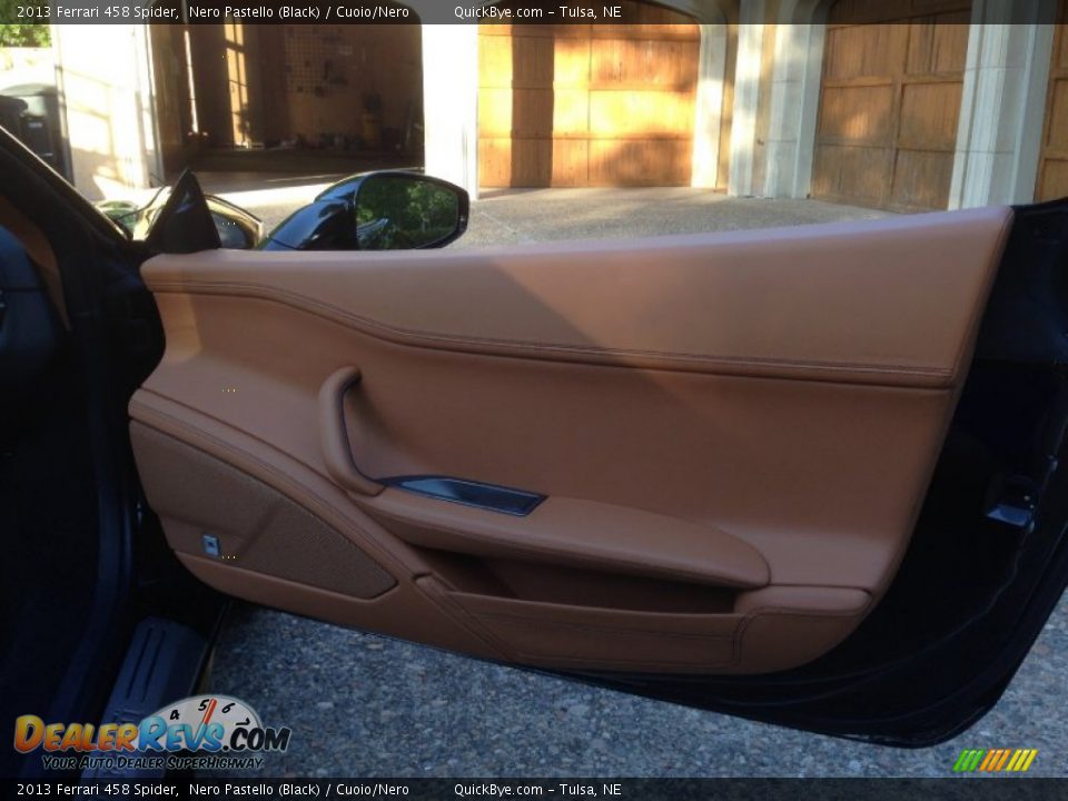 2013 Ferrari 458 Spider Nero Pastello (Black) / Cuoio/Nero Photo #13