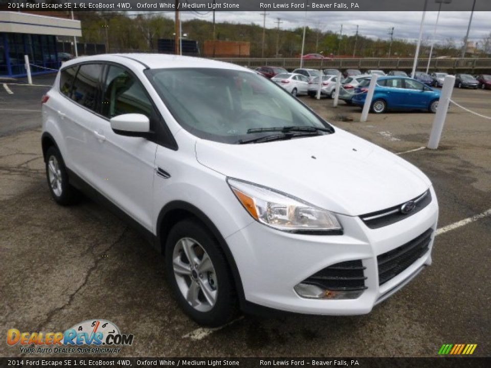 2014 Ford Escape SE 1.6L EcoBoost 4WD Oxford White / Medium Light Stone Photo #2