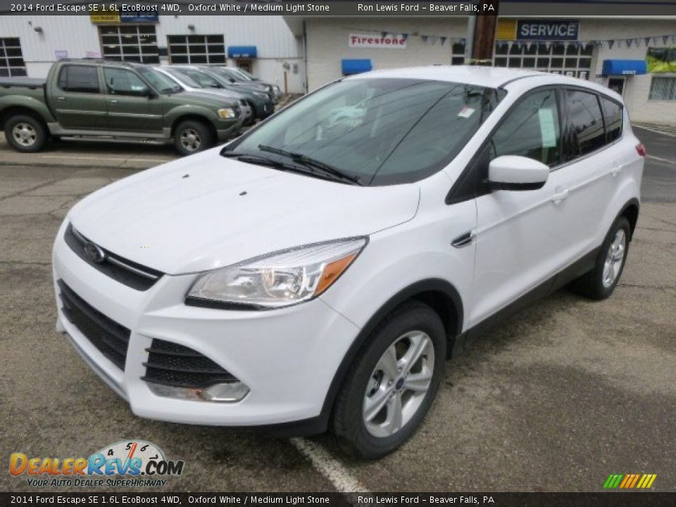 2014 Ford Escape SE 1.6L EcoBoost 4WD Oxford White / Medium Light Stone Photo #4