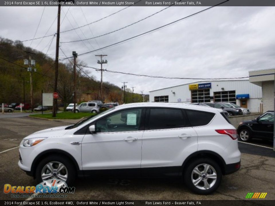 2014 Ford Escape SE 1.6L EcoBoost 4WD Oxford White / Medium Light Stone Photo #5
