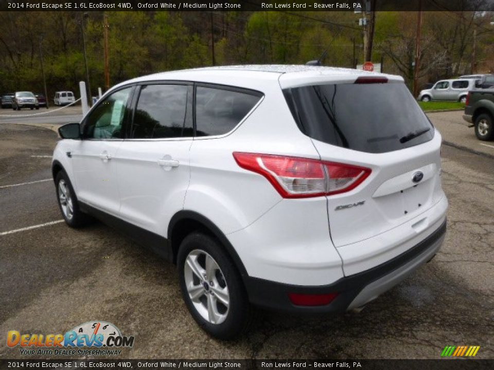 2014 Ford Escape SE 1.6L EcoBoost 4WD Oxford White / Medium Light Stone Photo #6
