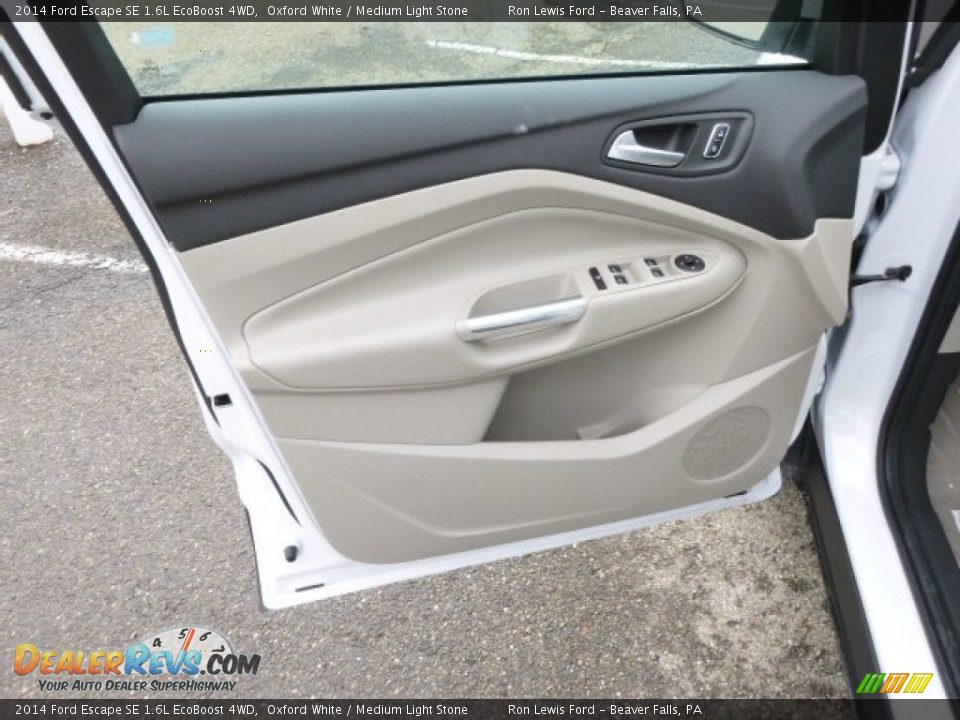 2014 Ford Escape SE 1.6L EcoBoost 4WD Oxford White / Medium Light Stone Photo #11