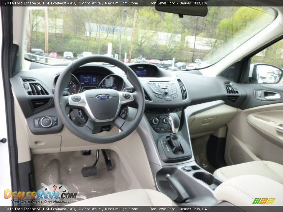 2014 Ford Escape SE 1.6L EcoBoost 4WD Oxford White / Medium Light Stone Photo #14
